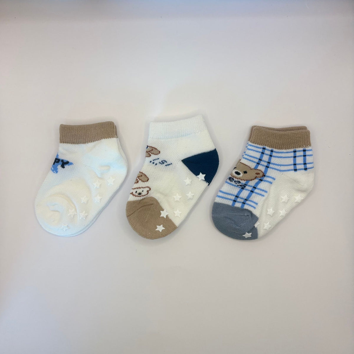 Pack 3 Pares Calcetines Antideslizantes Bear & Stripes