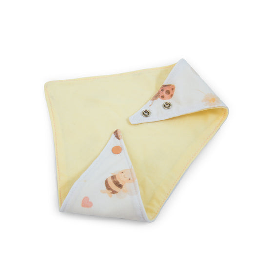 Babero Bandana Abejita de Algodón Reversible