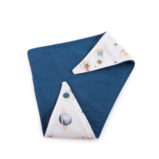 Babero Bandana Espacio de Algodón Reversible