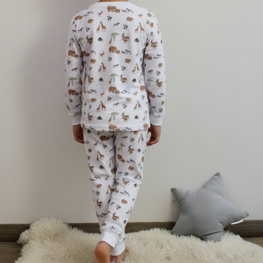 Pijama Media Estación Algodón Pima Raíces de África Niño