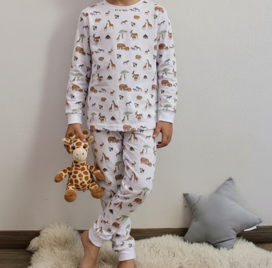 Pijama Media Estación Algodón Pima Raíces de África Niño