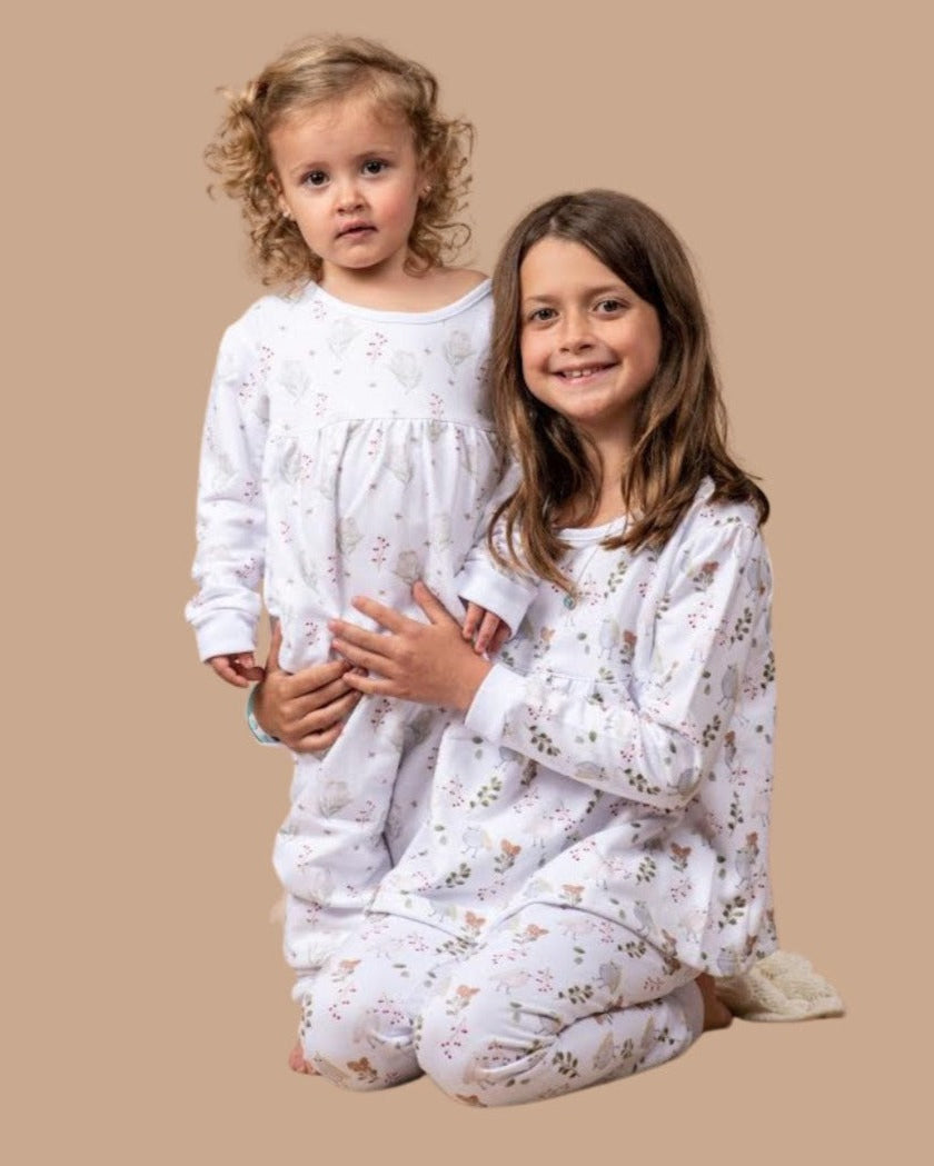 Pijama de niña franela para niña con lindas terminacion