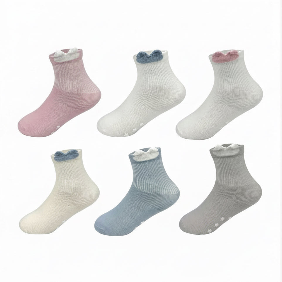Pack 6 pares de calcetines antideslizantes de algodón
