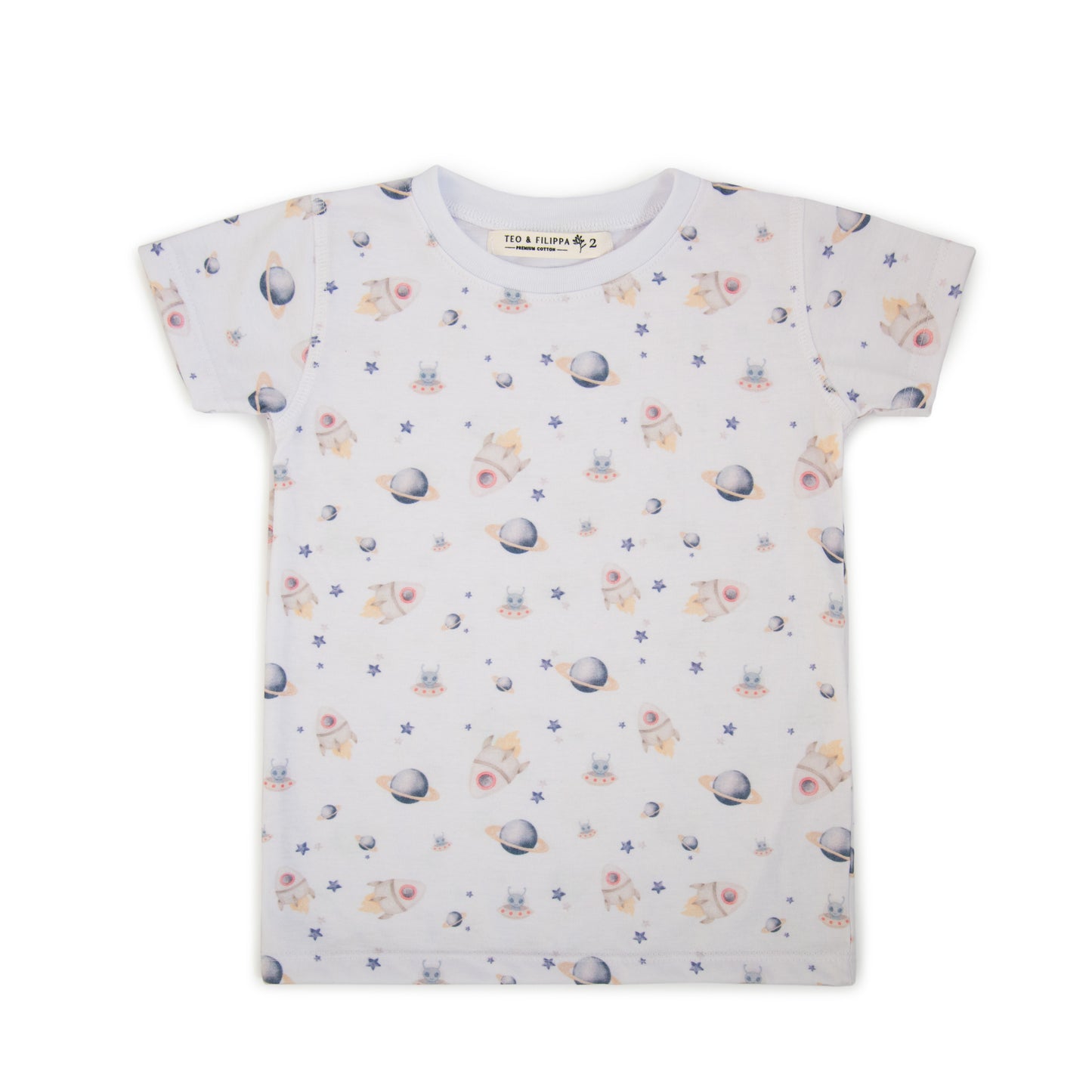 Pijama de Verano Algodón Pima Premium Espacio exterior