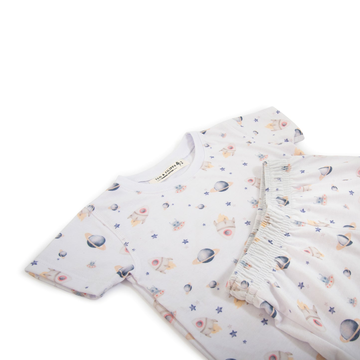 Pijama de Verano Algodón Pima Premium Espacio exterior