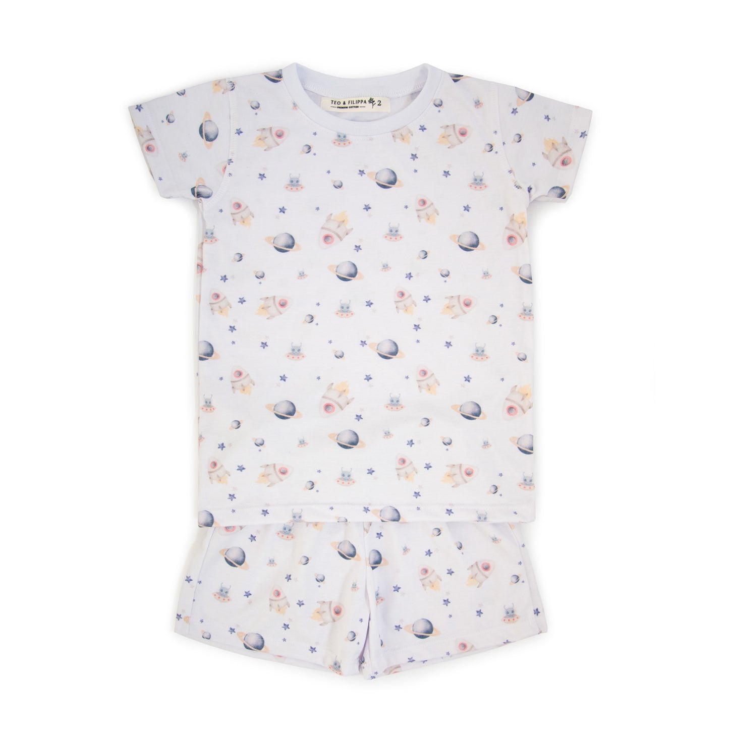 Pijama de Verano Algodón Pima Premium Espacio exterior