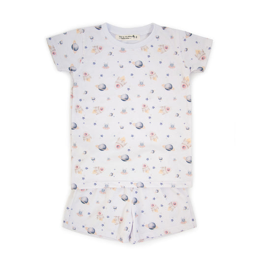 Pijama de Verano Algodón Pima Premium Espacio exterior