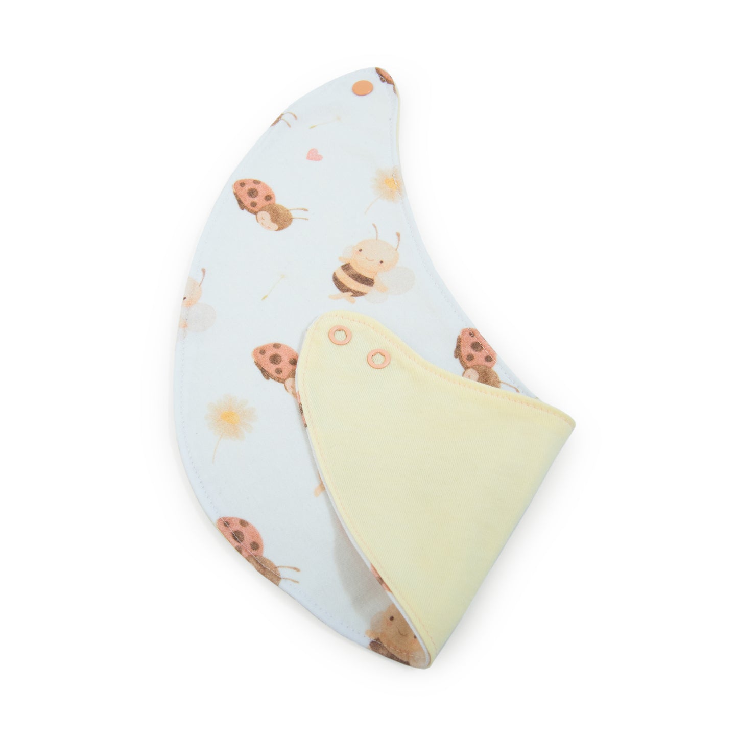 Babero Redondo Abejita de Algodón Reversible