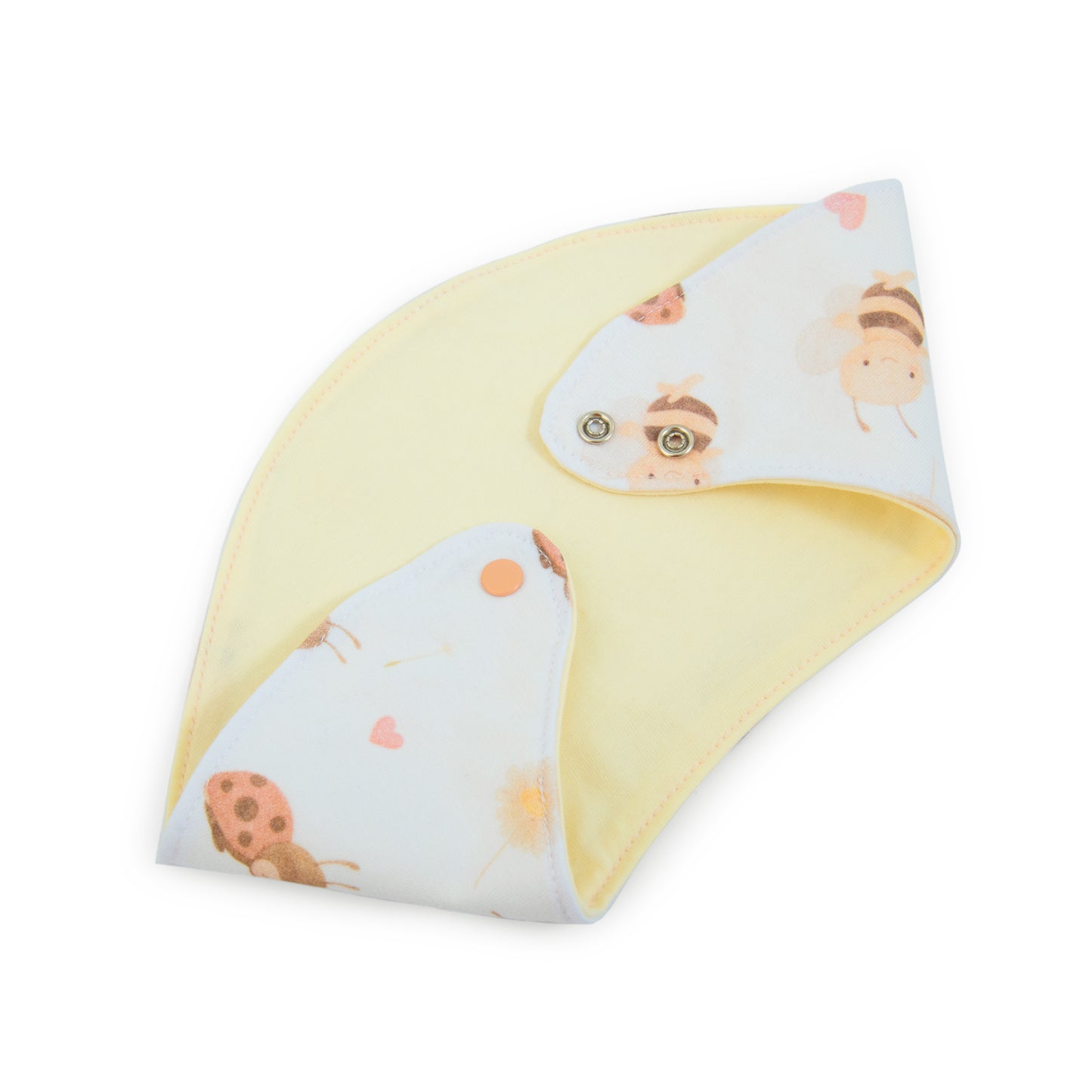 Babero Redondo Abejita de Algodón Reversible