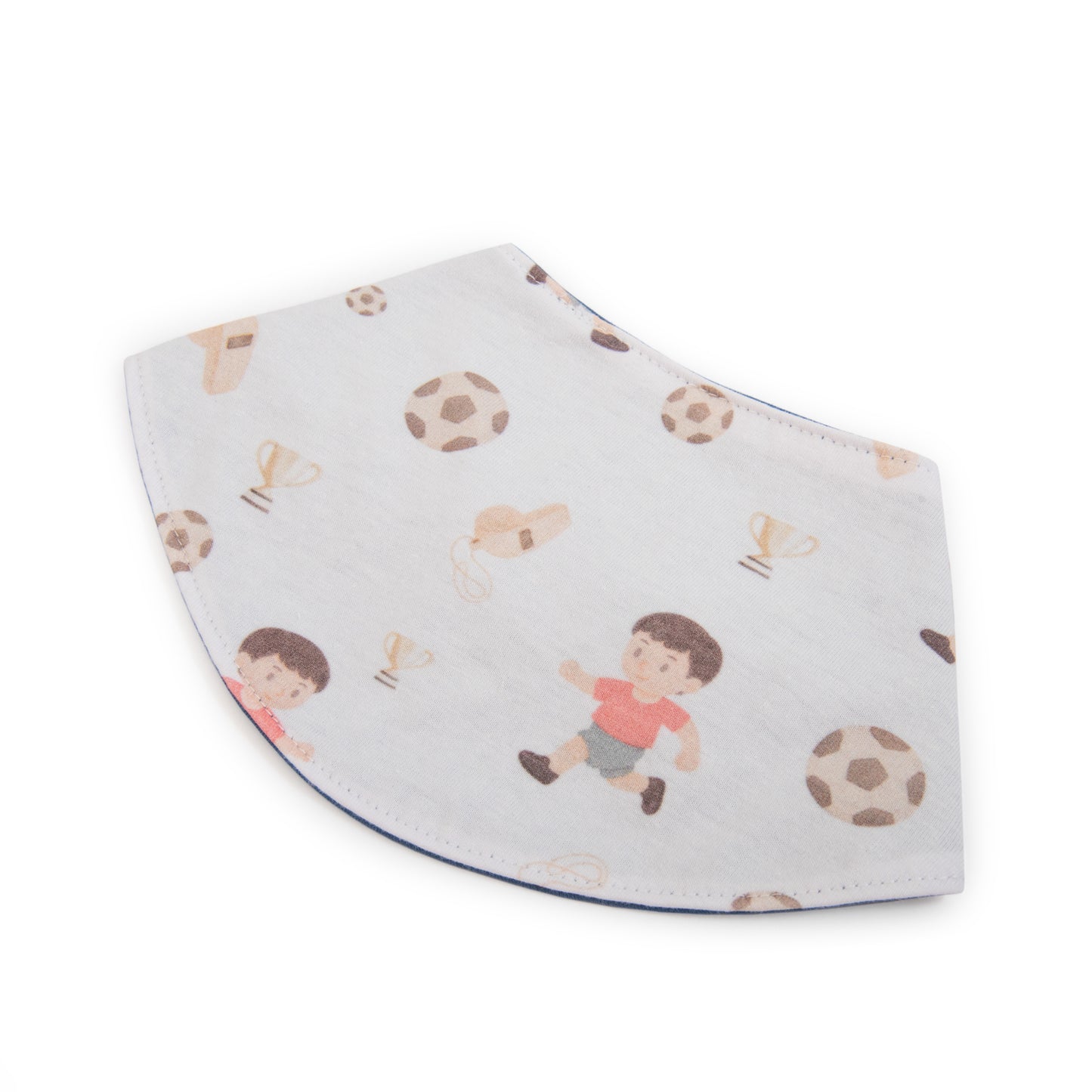 Babero Redondo Futbol de Algodón Reversible