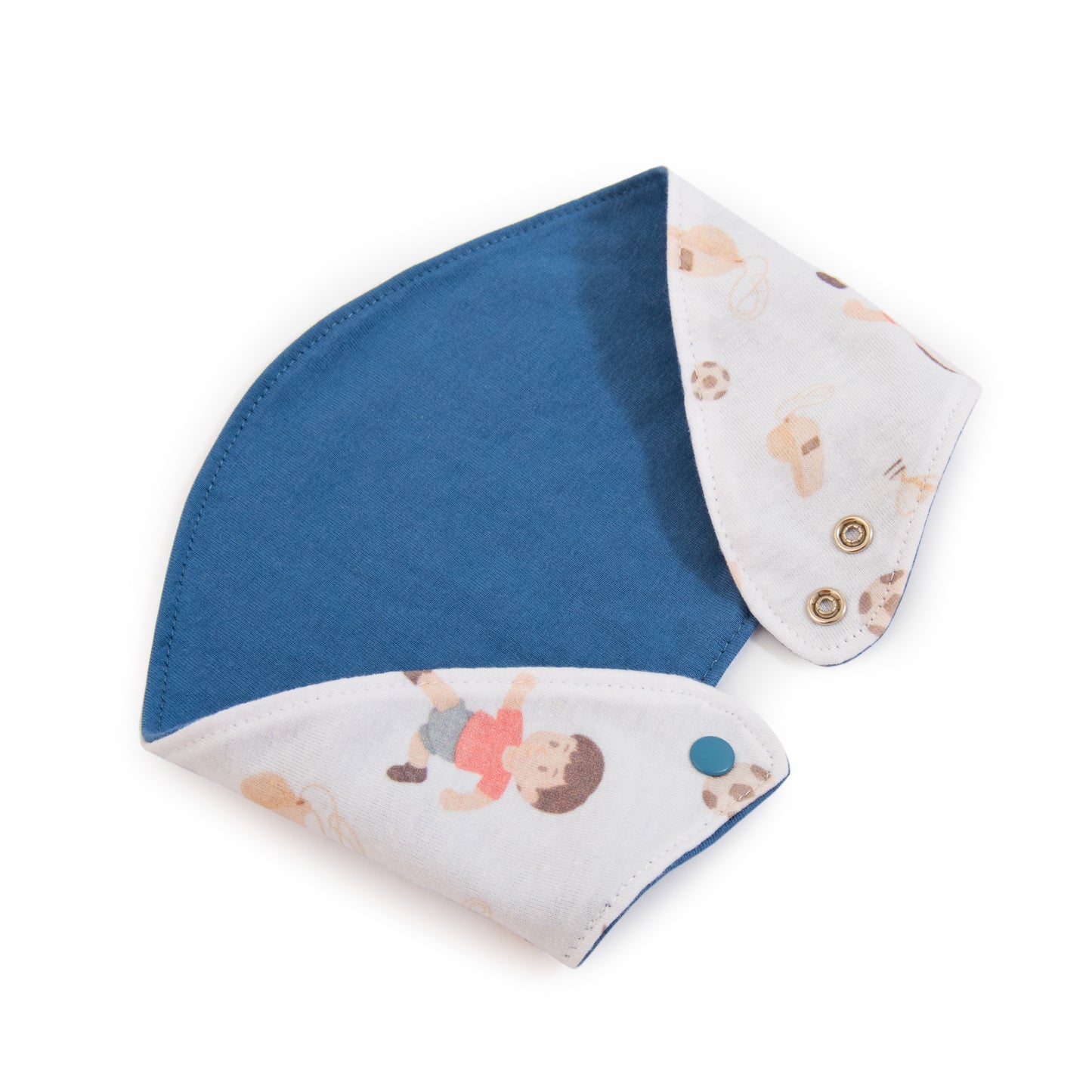 Babero Redondo Futbol de Algodón Reversible