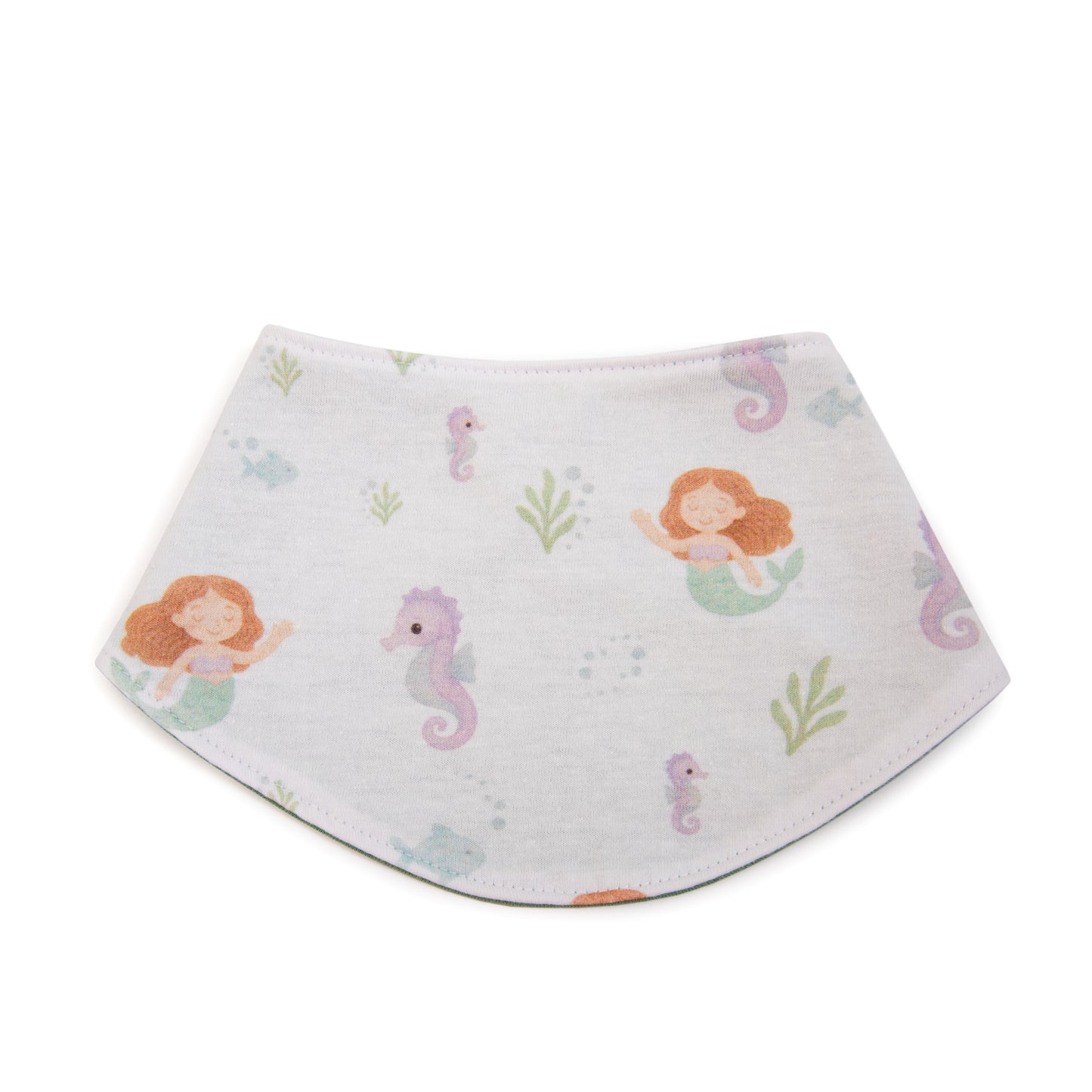 Babero Redondo Sirena de Algodón Reversible