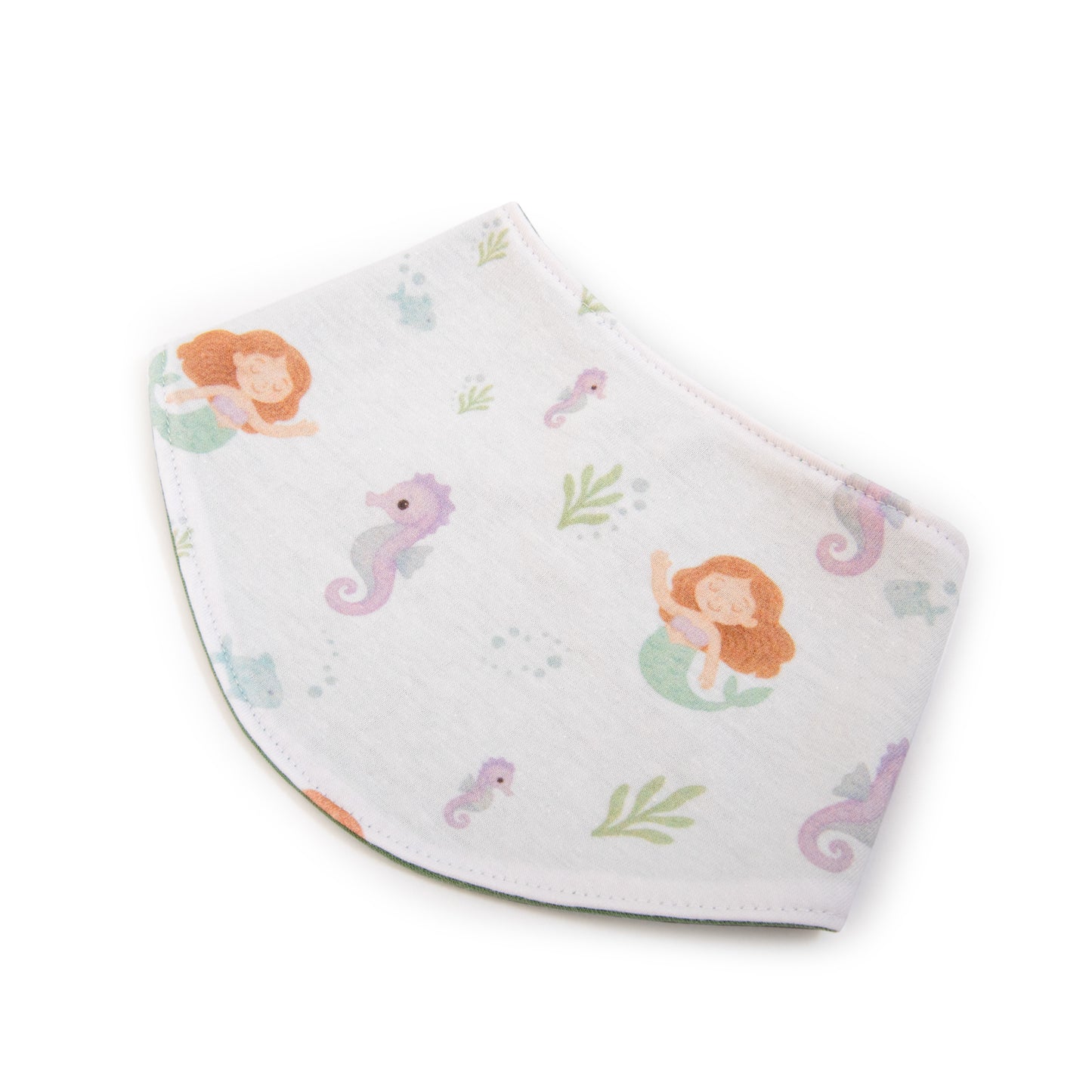 Babero Redondo Sirena de Algodón Reversible