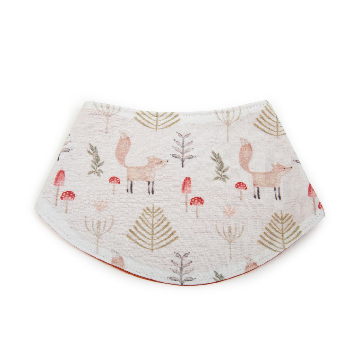 Babero Redondo Bosque de Algodón Reversible