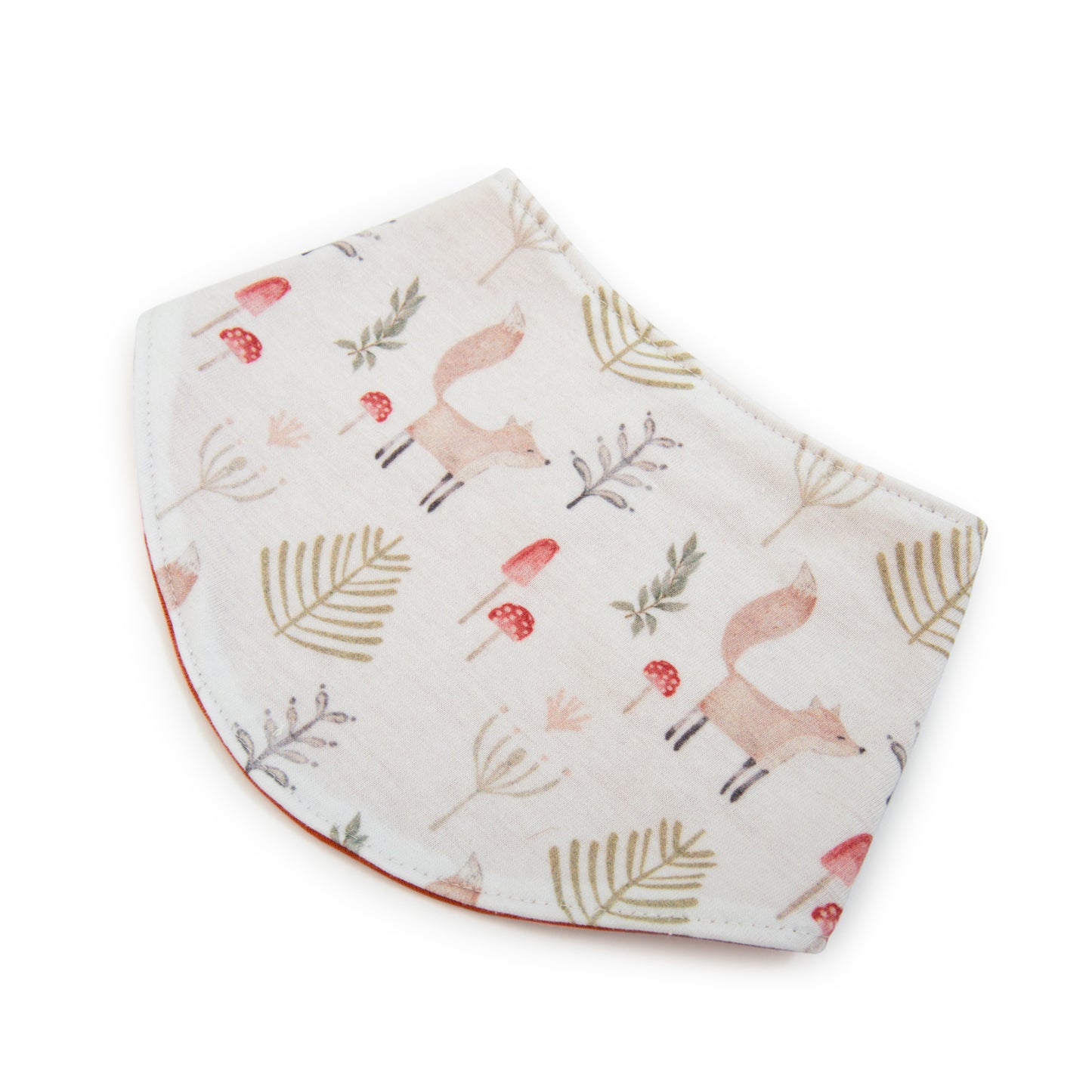 Babero Redondo Bosque de Algodón Reversible