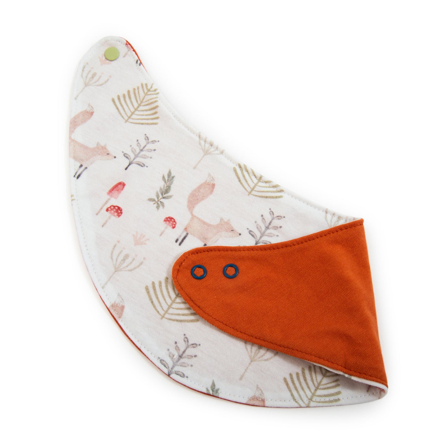 Babero Redondo Bosque de Algodón Reversible