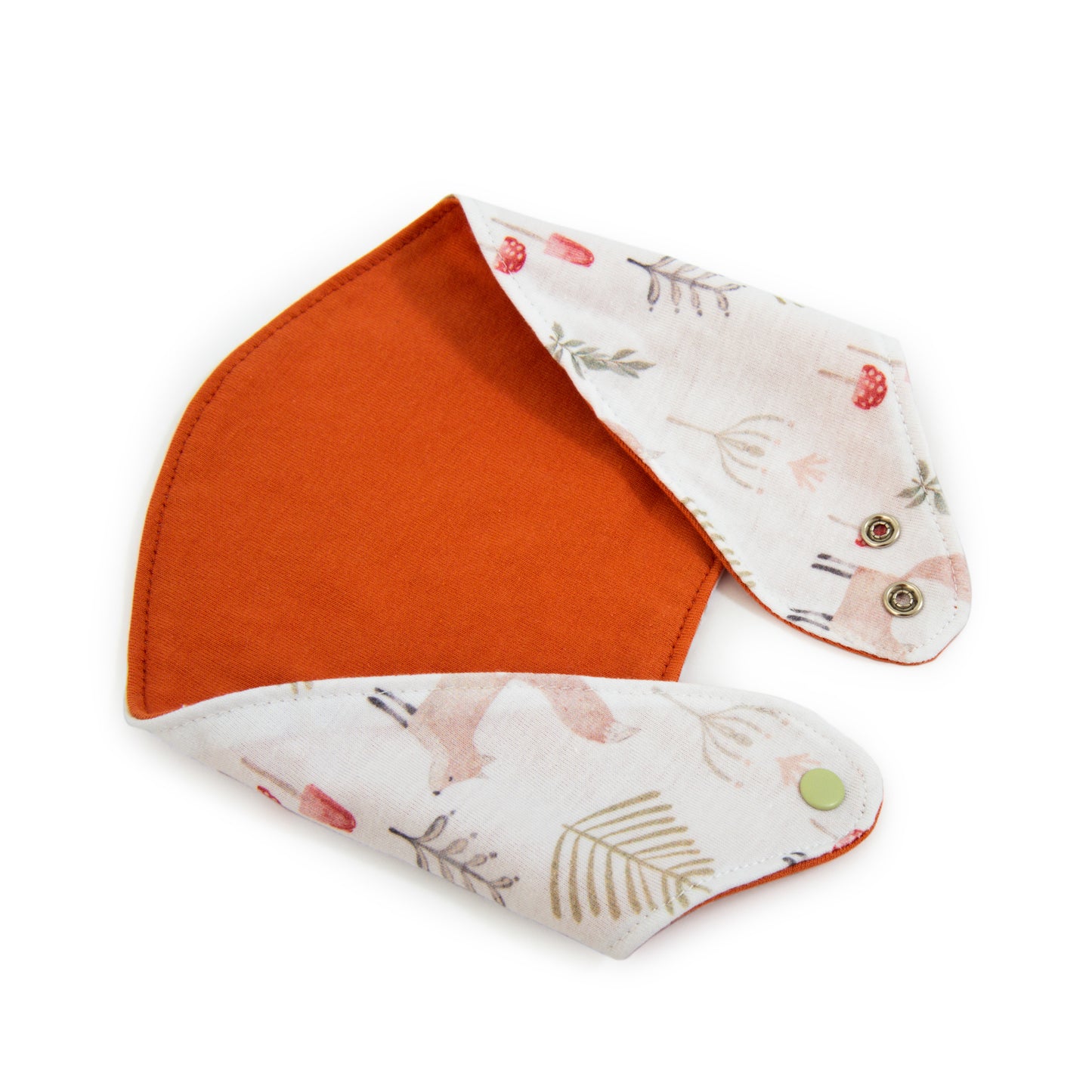 Babero Redondo Bosque de Algodón Reversible