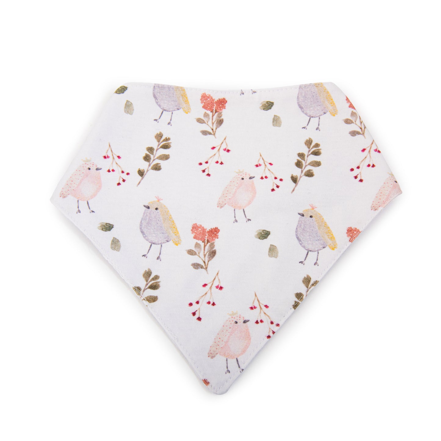 Babero  Bandana  Pajaritos de Algodón Reversible