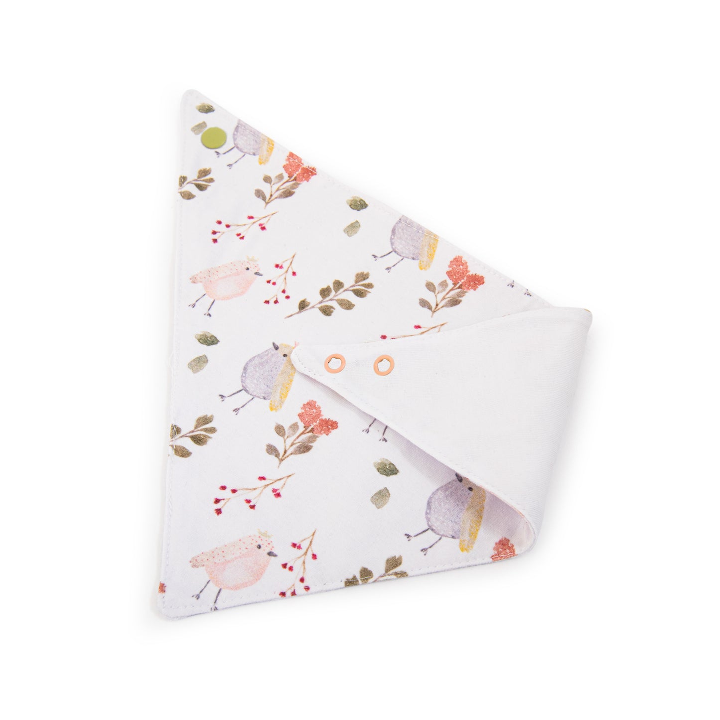 Babero  Bandana  Pajaritos de Algodón Reversible