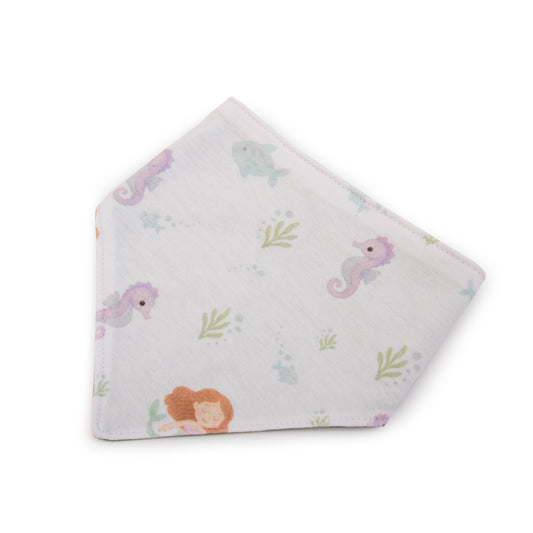 Babero  Bandana  Sirena de Algodón Reversible