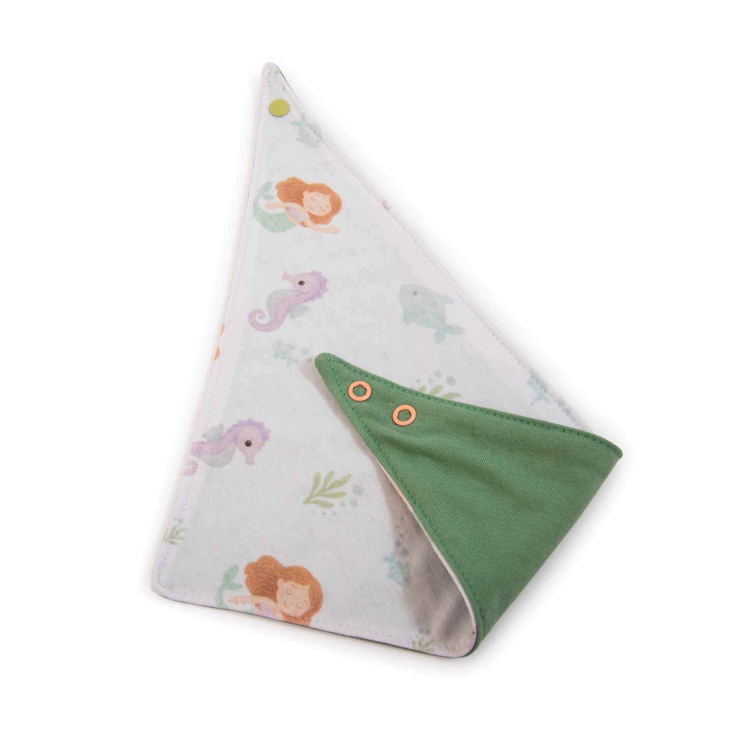 Babero  Bandana  Sirena de Algodón Reversible