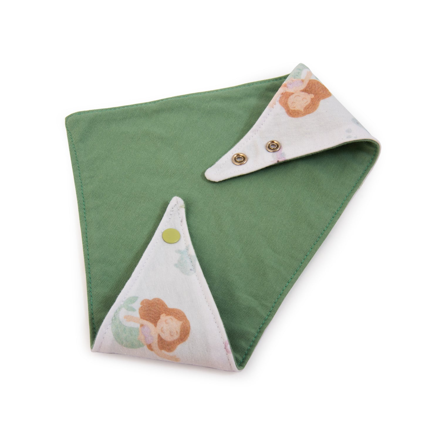 Babero  Bandana  Sirena de Algodón Reversible