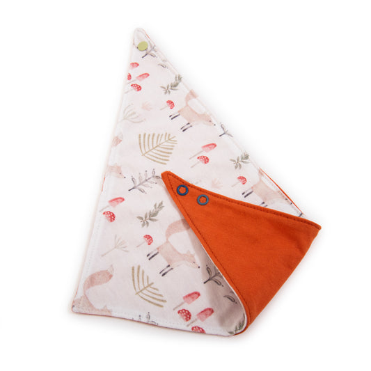 Babero  Bandana  Bosque de Algodón Reversible
