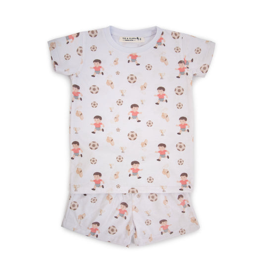 Pijama de Verano Algodón Pima Premium Futbol