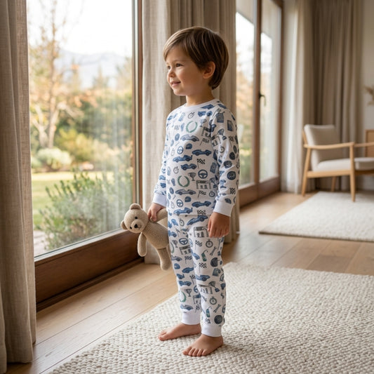 Pijama Invierno Niño Franela Algodón Pima Monza