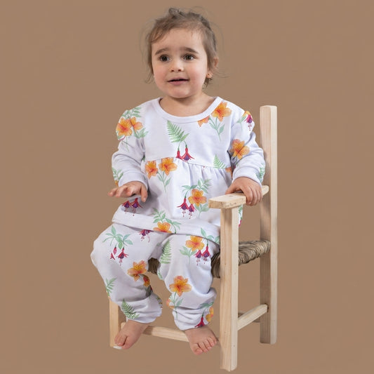 Pijama Invierno Niña Franela Algodón Pima Antillanca