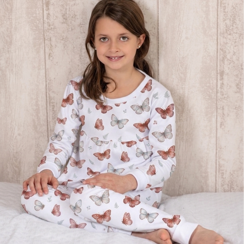 Pijama Invierno Niña Franela Algodón Pima Lunaria