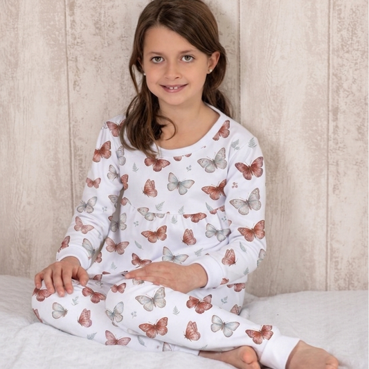 Pijama Invierno Niña Franela Algodón Pima Lunaria