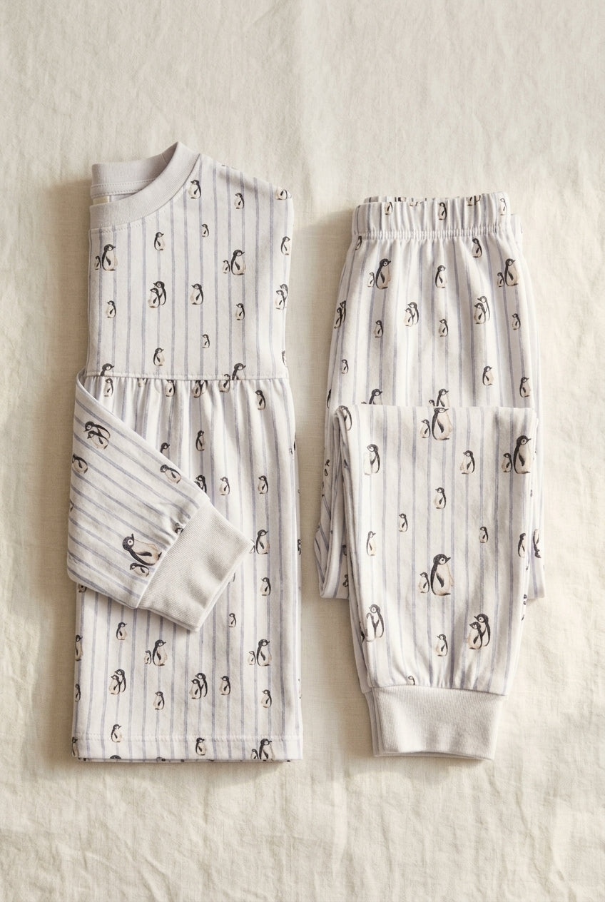 Pijama Brisa Antartica niña · Algodón Pima Jersey