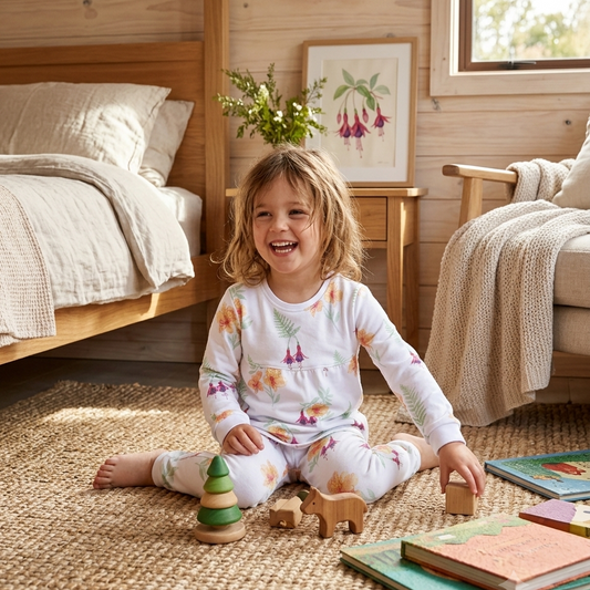 Pijama Invierno Niña Franela Algodón Pima Antillanca