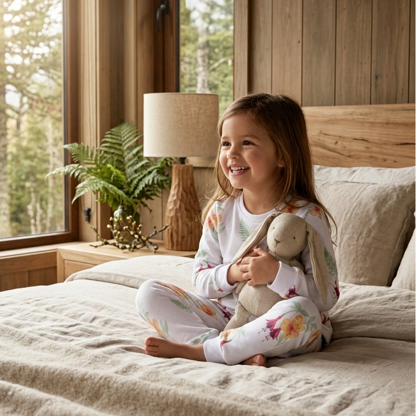 Pijama Invierno Niña Franela Algodón Pima Antillanca