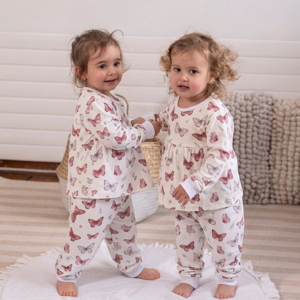 Pijama Invierno Niña Franela Algodón Pima Lunaria