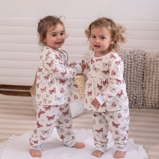 Pijama Invierno Niña Franela Algodón Pima Lunaria