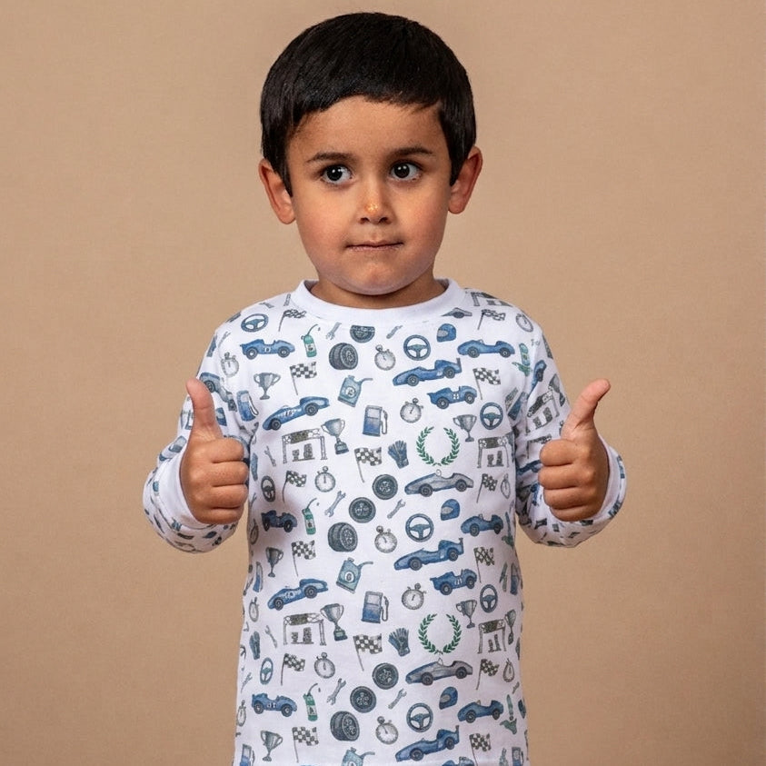 Pijama Invierno Niño Franela Algodón Pima Monza