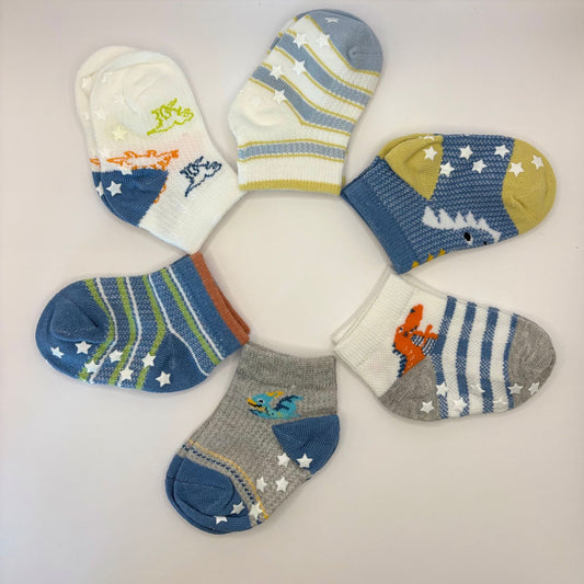 Pack 6 Pares Calcetines Antideslizantes Dino