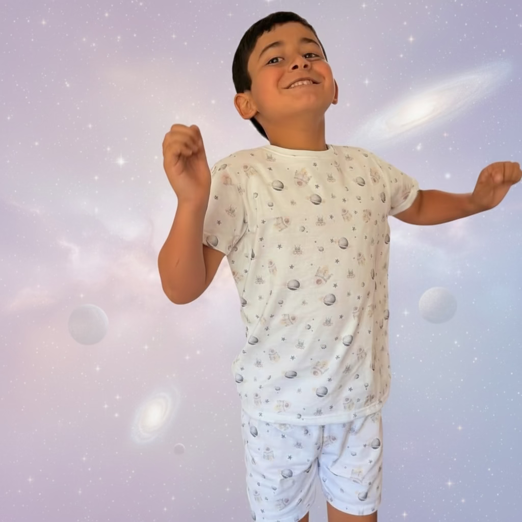 Pijama de Verano Algodón Pima Premium Espacio exterior