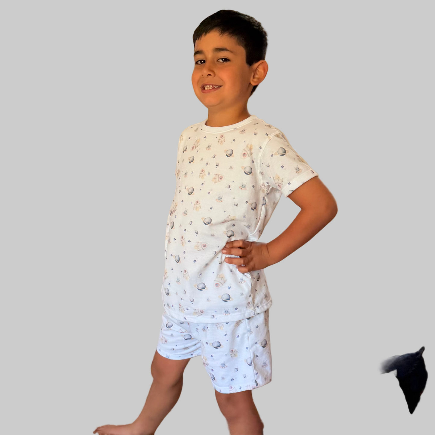 Pijama de Verano Algodón Pima Premium Espacio exterior