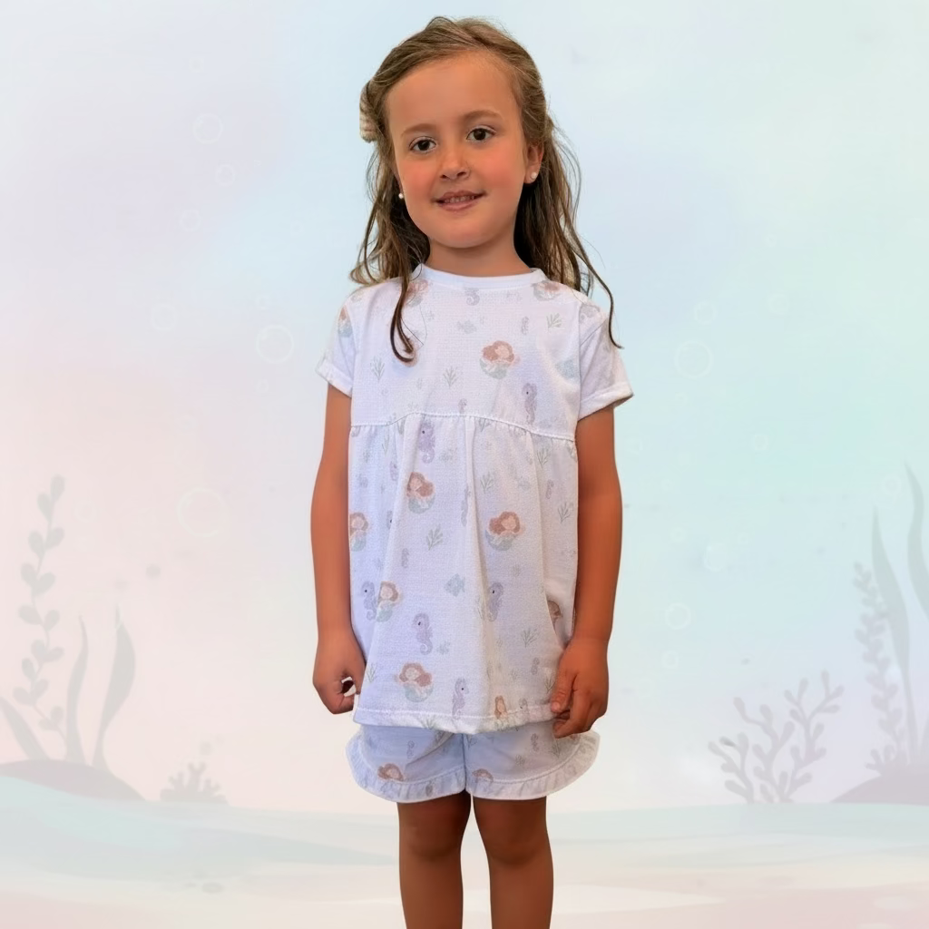 Pijama de Verano Algodón Pima Premium Sirena