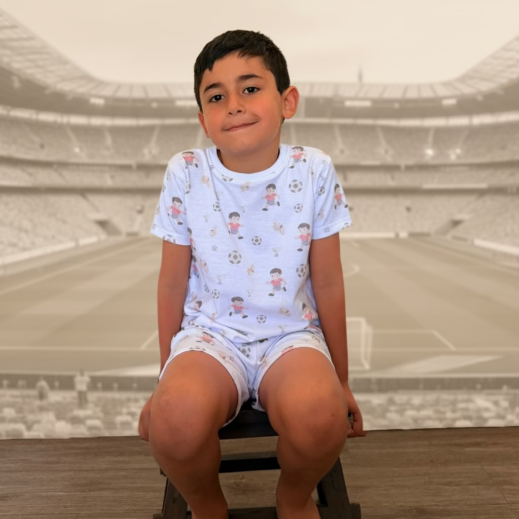 Pijama de Verano Algodón Pima Premium Futbol