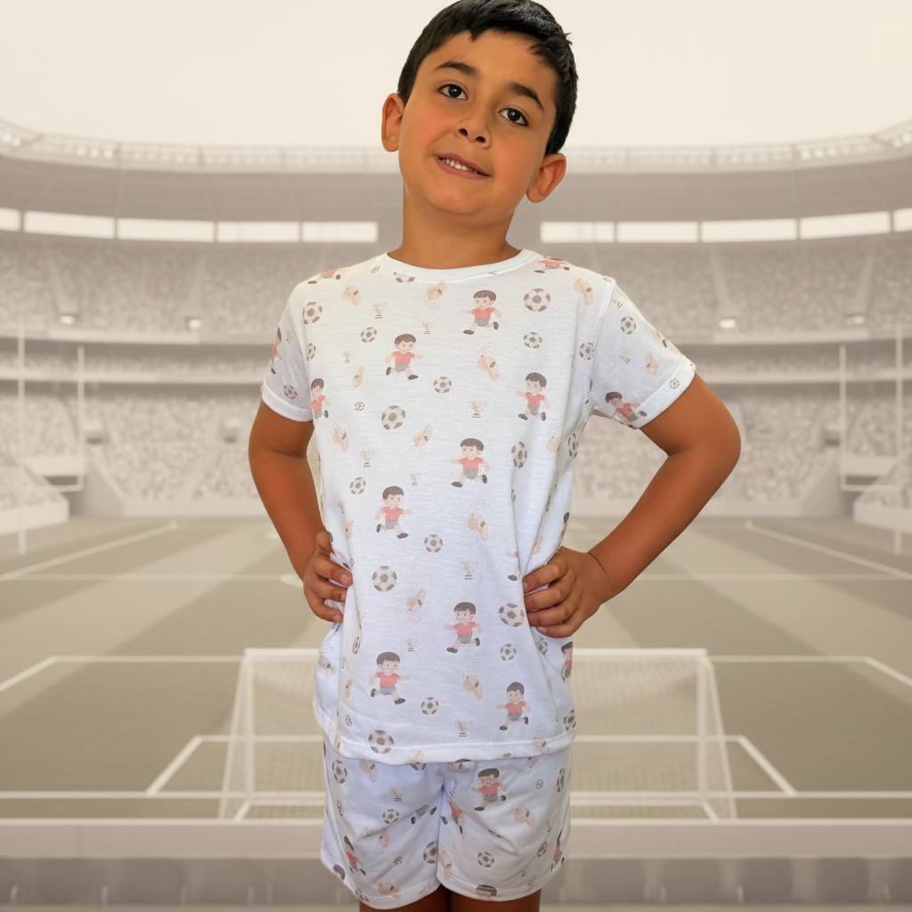Pijama de Verano Algodón Pima Premium Futbol