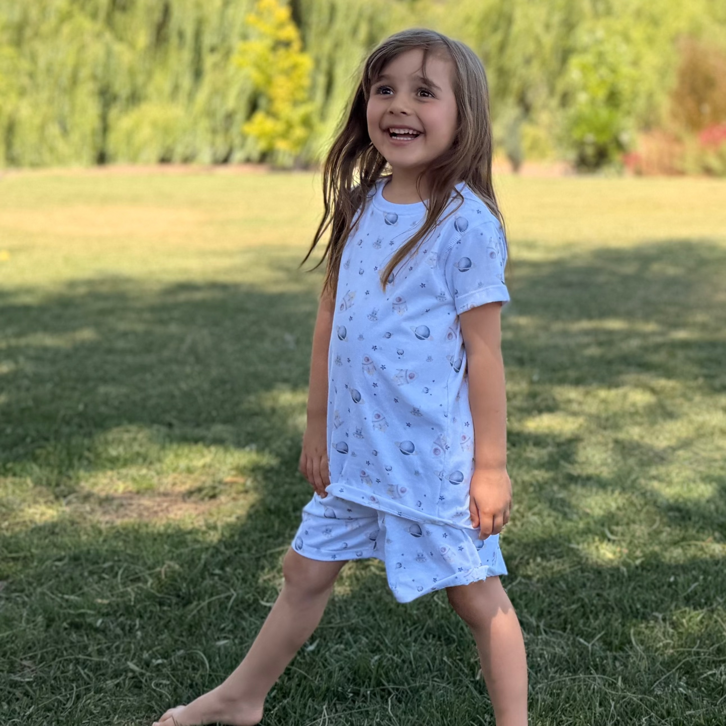 Pijama de Verano Algodón Pima Premium Espacio exterior