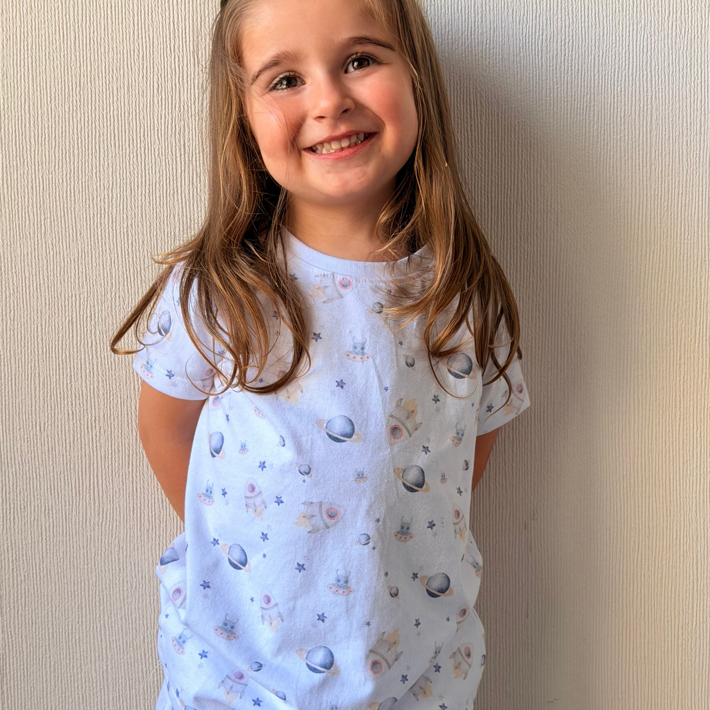 Pijama de Verano Algodón Pima Premium Espacio exterior