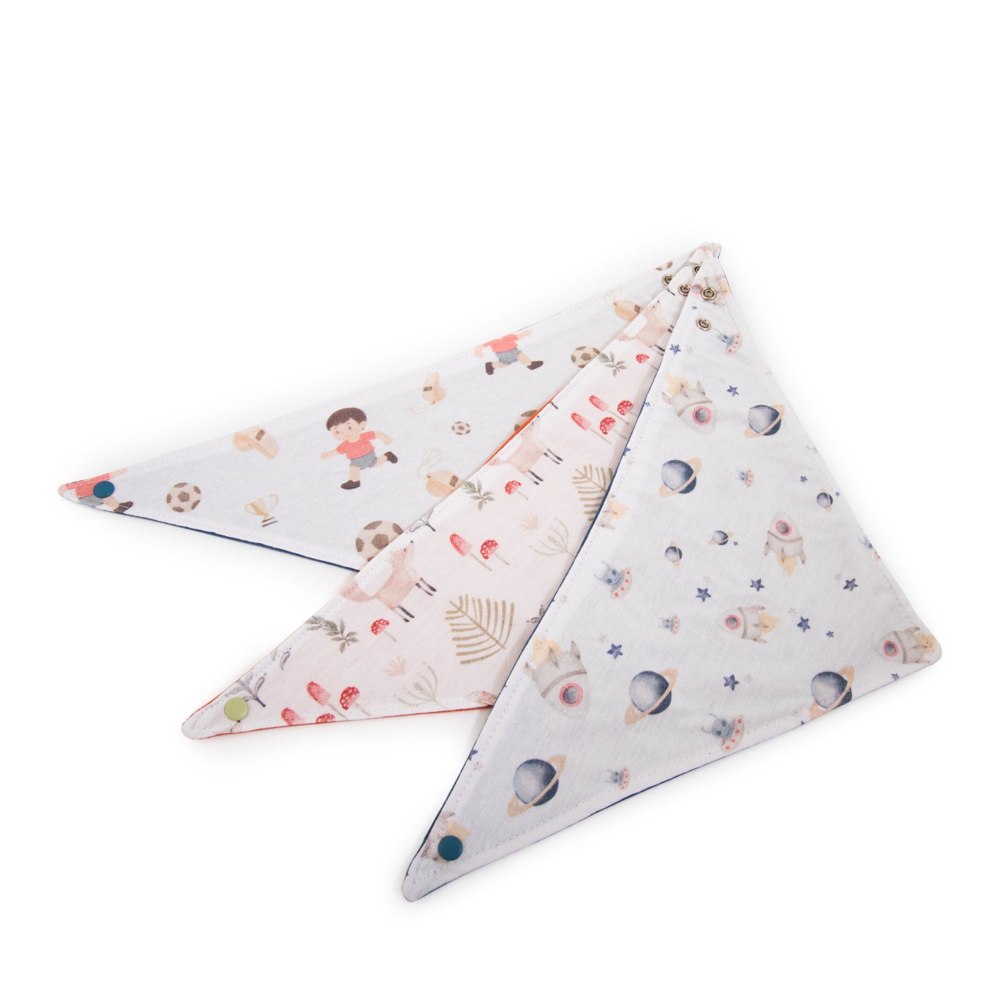 Pack 3 Baberos Bandana de  Algodón Niño