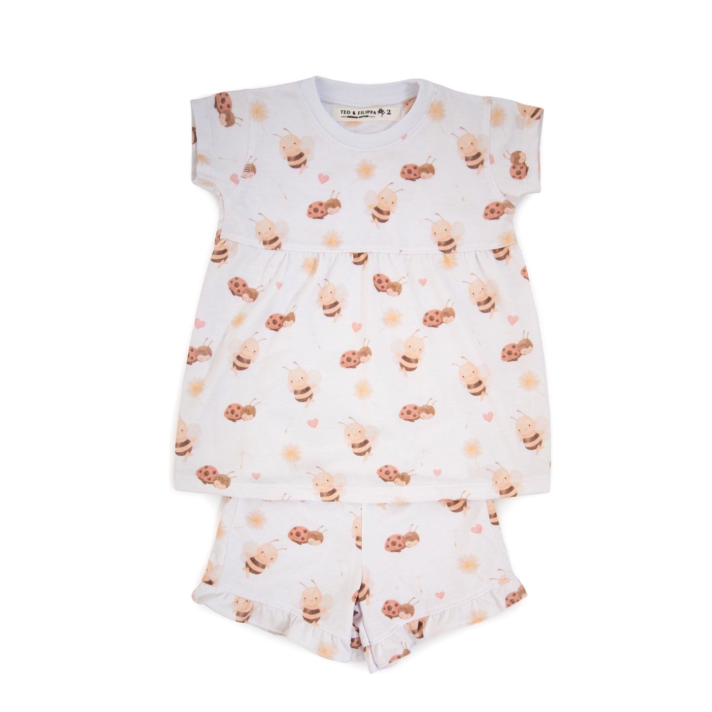 Pijama de Verano Algodón Pima Premium Abejita