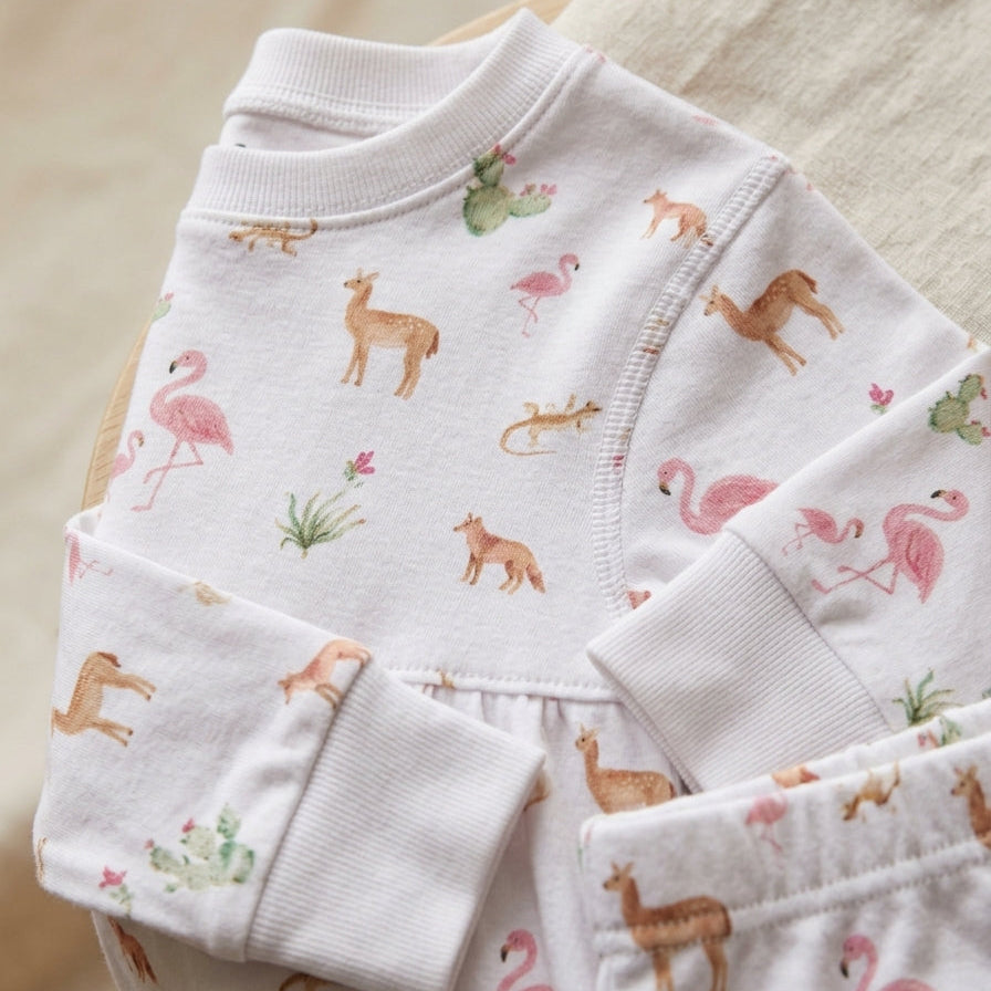Pijama Brisa Atacama Ancestral Niña · Algodón Pima Jersey