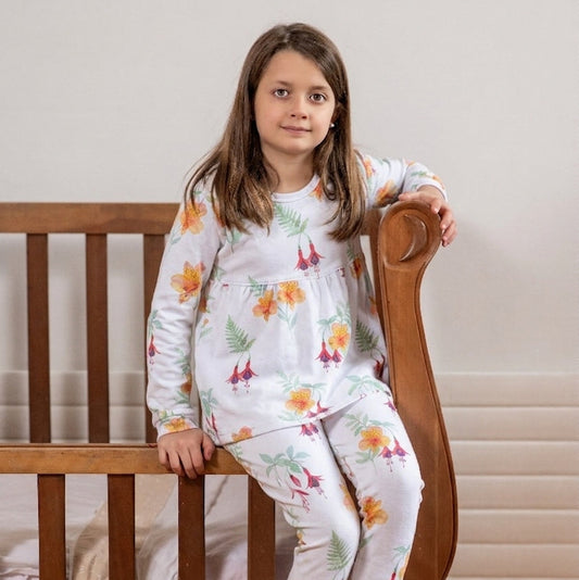 Pijama Invierno Niña Franela Algodón Pima Antillanca